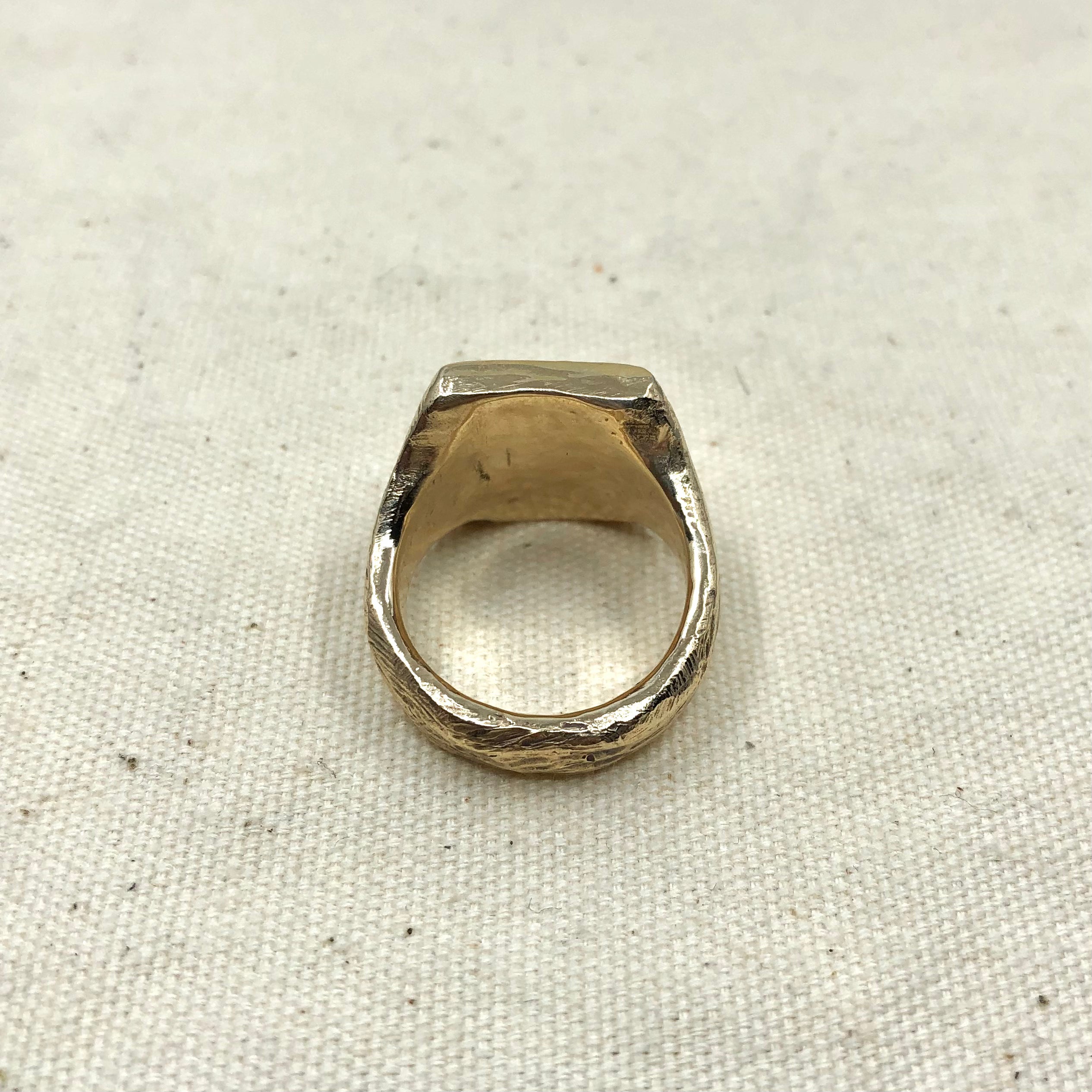 Gold Wild West Signet Ring